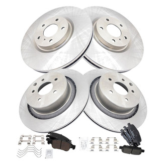 TRQ® - Front and Rear Disc Brake Kit with Ceramic Pads