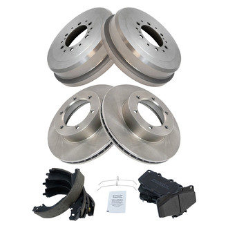 TRQ® - Front and Rear Drum Brake Kit