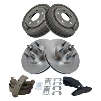 TRQ® - Front and Rear Drum Brake Kit