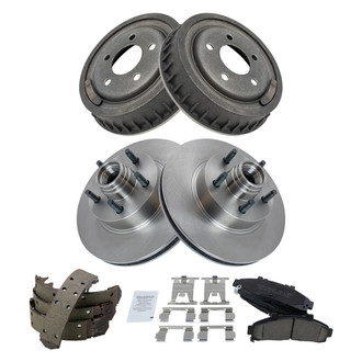 TRQ® - Front and Rear Drum Brake Kit