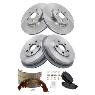 TRQ® - Front and Rear Drum Brake Kit