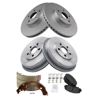 TRQ® - Front and Rear Drum Brake Kit
