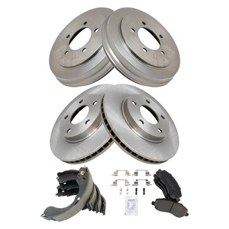 TRQ® - Front and Rear Drum Brake Kit