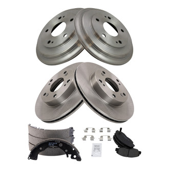 TRQ® - Front and Rear Drum Brake Kit