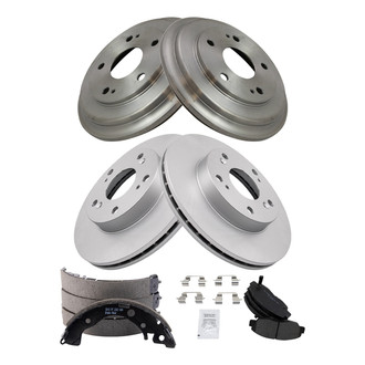 TRQ® - Front and Rear Drum Brake Kit
