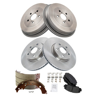 TRQ® - Front and Rear Drum Brake Kit