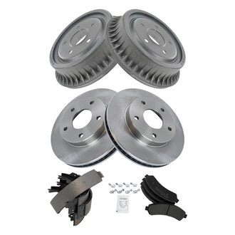 TRQ® - Front and Rear Drum Brake Kit