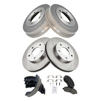 TRQ® - Front and Rear Drum Brake Kit