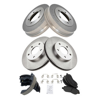 TRQ® - Front and Rear Drum Brake Kit