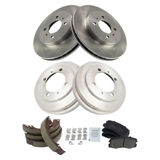 TRQ® - Front and Rear Drum Brake Kit