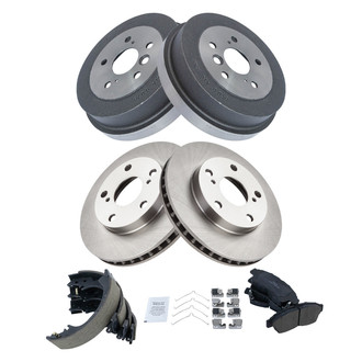 TRQ® - Front and Rear Drum Brake Kit