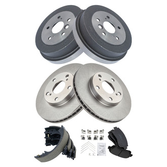 TRQ® - Front and Rear Drum Brake Kit