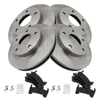 TRQ® - Disc Brake Kit with Semi-Metallic Pads