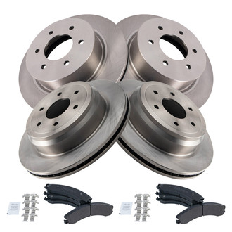 TRQ® - Disc Brake Kit with Semi-Metallic Pads