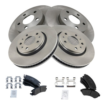 TRQ® - Disc Brake Kit with Semi-Metallic Pads