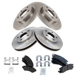 TRQ® - Disc Brake Kit with Semi-Metallic Pads