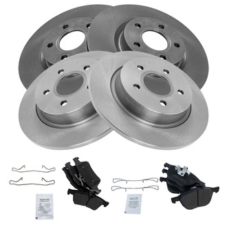 TRQ® - Disc Brake Kit with Semi-Metallic Pads