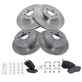 TRQ® - Disc Brake Kit with Semi-Metallic Pads