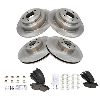 TRQ® - Disc Brake Kit with Semi-Metallic Pads