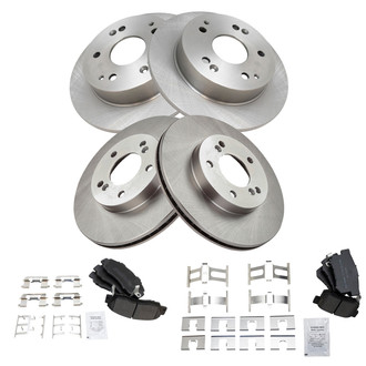 TRQ® - Disc Brake Kit with Semi-Metallic Pads