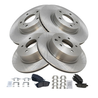 TRQ® - Disc Brake Kit with Semi-Metallic Pads