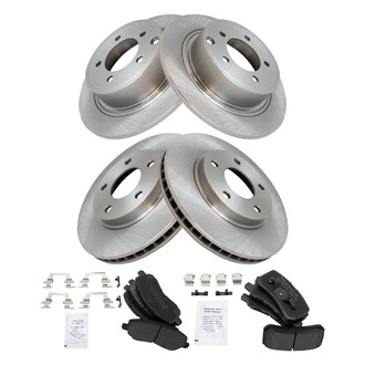 TRQ® - Disc Brake Kit with Semi-Metallic Pads