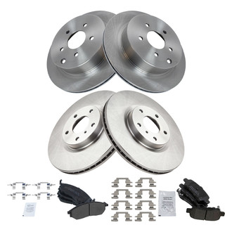 TRQ® - Disc Brake Kit with Semi-Metallic Pads