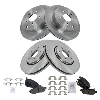 TRQ® - Disc Brake Kit with Semi-Metallic Pads