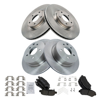 TRQ® - Disc Brake Kit with Semi-Metallic Pads