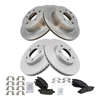 TRQ® - Disc Brake Kit with Semi-Metallic Pads