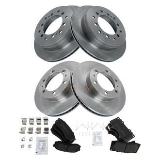 TRQ® - Disc Brake Kit with Semi-Metallic Pads