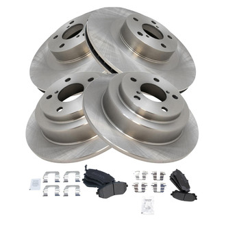 TRQ® - Disc Brake Kit with Semi-Metallic Pads