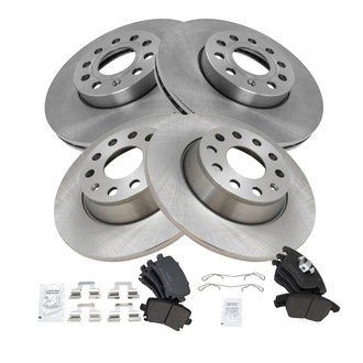 TRQ® - Disc Brake Kit with Semi-Metallic Pads