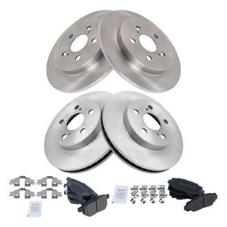 TRQ® - Disc Brake Kit with Semi-Metallic Pads