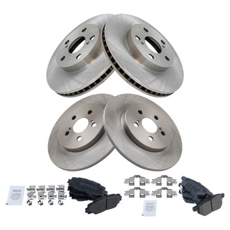 TRQ® - Disc Brake Kit with Semi-Metallic Pads