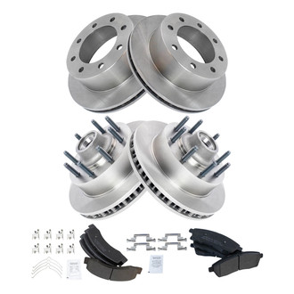 TRQ® - Disc Brake Kit with Semi-Metallic Pads