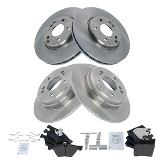 TRQ® - Disc Brake Kit with Semi-Metallic Pads