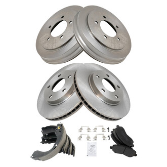 TRQ® - Front and Rear Drum Brake Kit