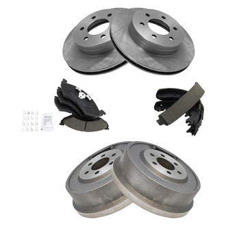 TRQ® - Disc and Drum Brake Kit with Ceramic Pads