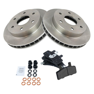 TRQ® - Front Disc Brake Kit with Semi-Metallic Pads