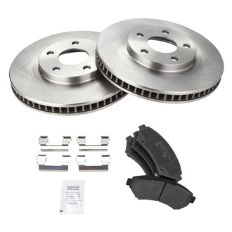 TRQ® - Front Disc Brake Kit with Semi-Metallic Pads