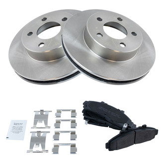 TRQ® - Front Disc Brake Kit with Semi-Metallic Pads