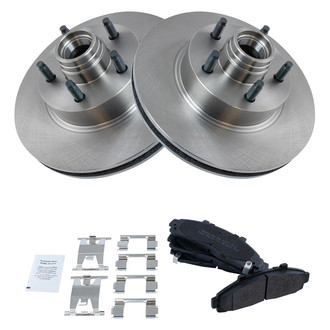 TRQ® - Front Disc Brake Kit with Semi-Metallic Pads