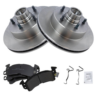 TRQ® - Front Disc Brake Kit with Semi-Metallic Pads