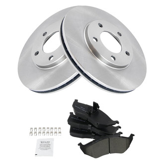 TRQ® - Front Disc Brake Kit with Semi-Metallic Pads