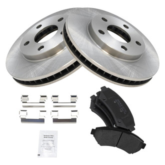 TRQ® - Front Disc Brake Kit with Semi-Metallic Pads