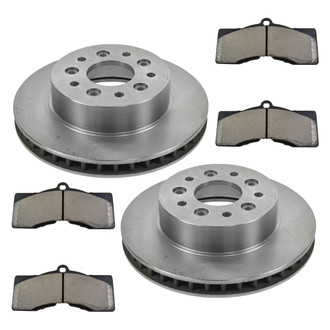 TRQ® - Front Disc Brake Kit with Semi-Metallic Pads