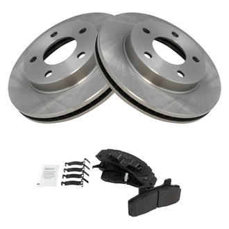 TRQ® - Front Disc Brake Kit with Semi-Metallic Pads