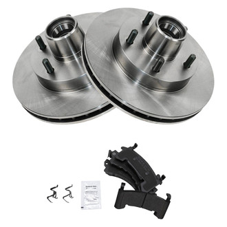 TRQ® - Front Disc Brake Kit with Semi-Metallic Pads