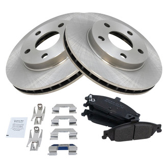 TRQ® - Front Disc Brake Kit with Semi-Metallic Pads